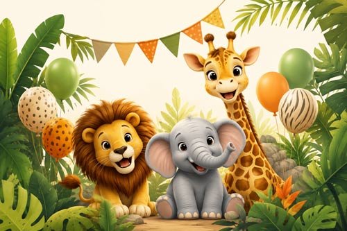 Safari birthday invitations